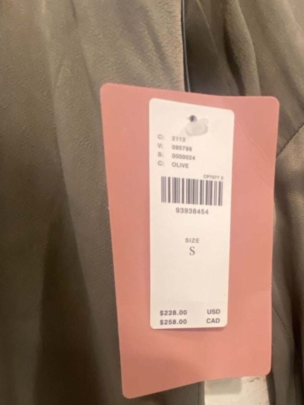 NWT BHLDN Anthropologie Avani Satin Olive Green V-Neck Long Sleeve Midi Dress S - Picture 5 of 8